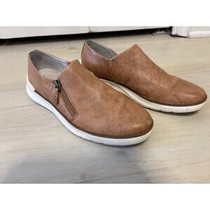 Johnston & Murphy Women’s Emery Zip Sneaker Light Tan Size 8 1/2